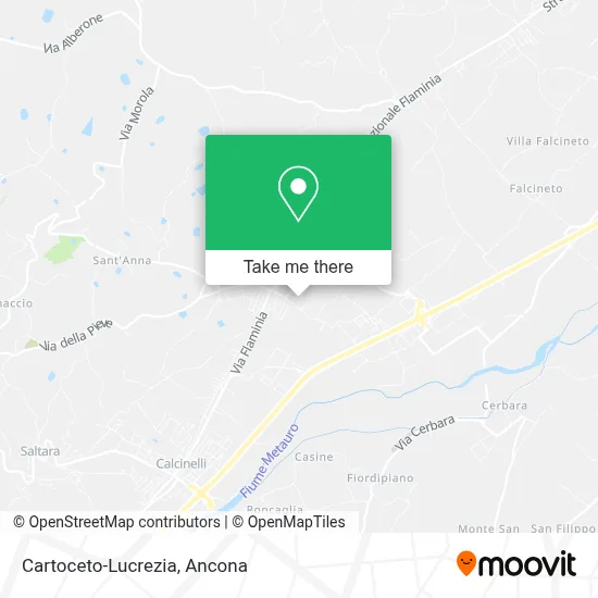 Cartoceto-Lucrezia map