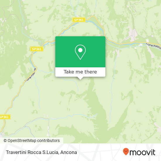 Travertini Rocca S.Lucia map