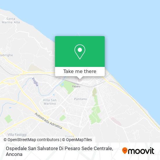 Ospedale San Salvatore Di Pesaro Sede Centrale map