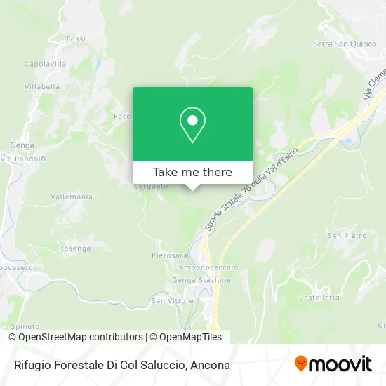 Forestry Refuge of Col Saluccio map