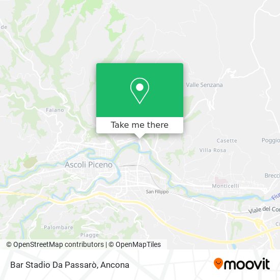 Bar Stadio Da Passarò map