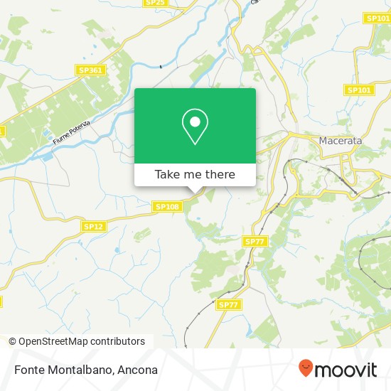 Fonte Montalbano map