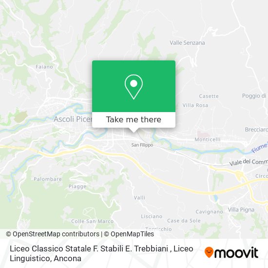 Liceo Classico Statale F. Stabili E. Trebbiani , Liceo Linguistico map