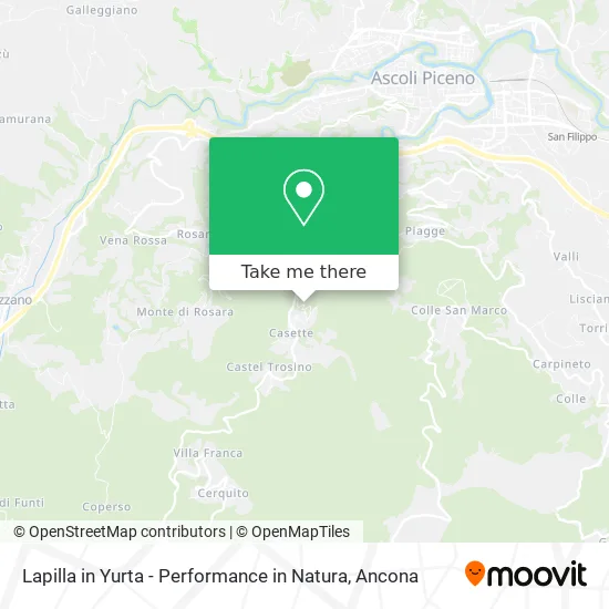 Lapilla in Yurta - Performance in Natura map