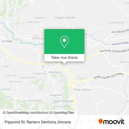 Pipponzi Dr. Raniero Dentista map