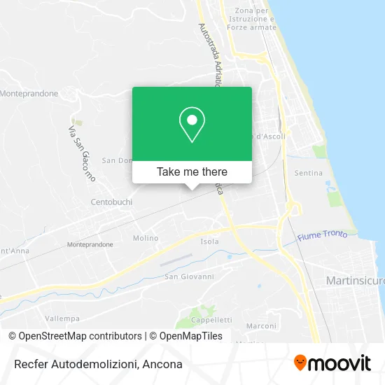Recfer Autodemolizioni map
