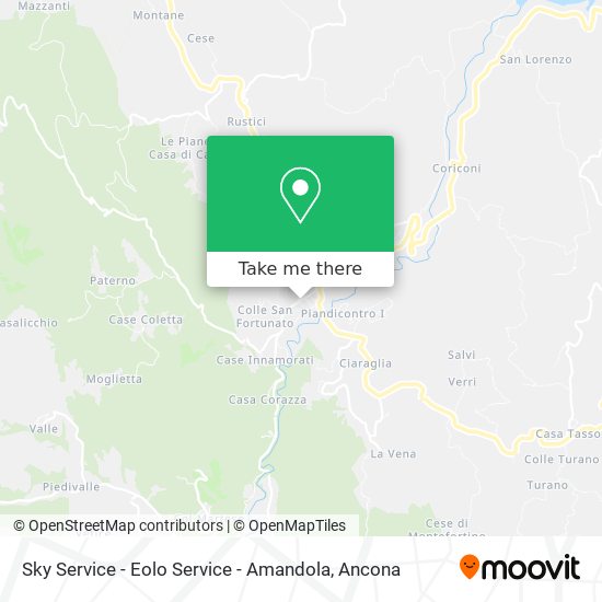 Sky Service - Eolo Service - Amandola map