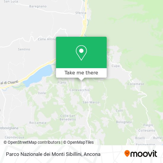 Parco Nazionale dei Monti Sibillini map