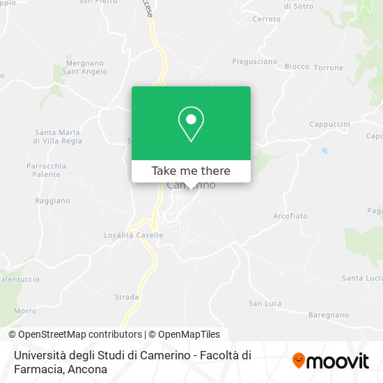 Università degli Studi di Camerino - Facoltà di Farmacia map