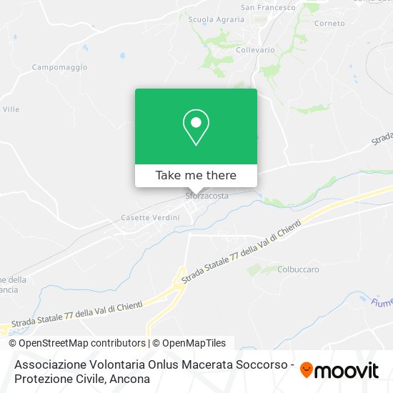 Associazione Volontaria Onlus Macerata Soccorso - Protezione Civile map