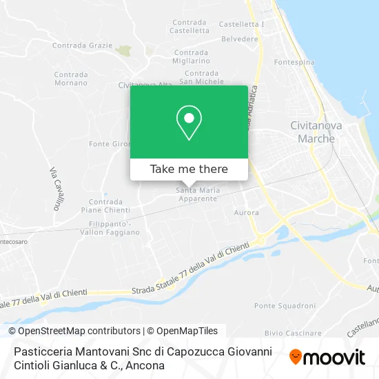 Pasticceria Mantovani Snc di Capozucca Giovanni Cintioli Gianluca & C. map