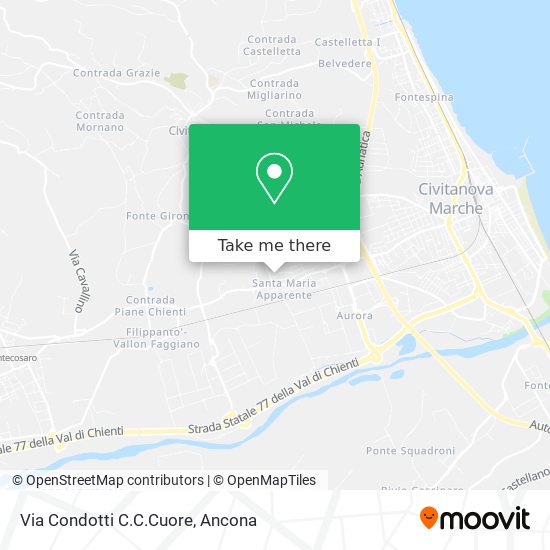 Via Condotti C.C.Cuore map