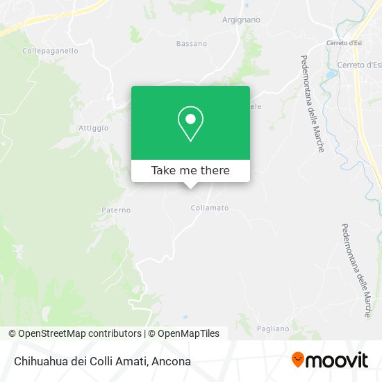 Chihuahua dei Colli Amati map