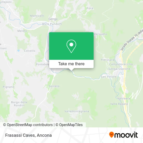 Frasassi Caves map