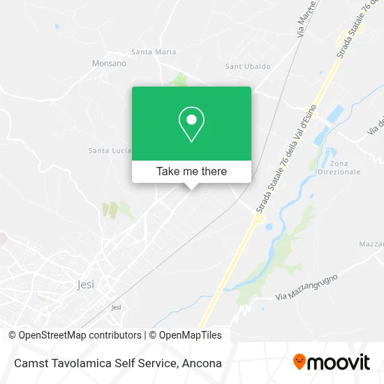 Camst Tavolamica Self Service map