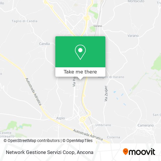 Network Gestione Servizi Coop map