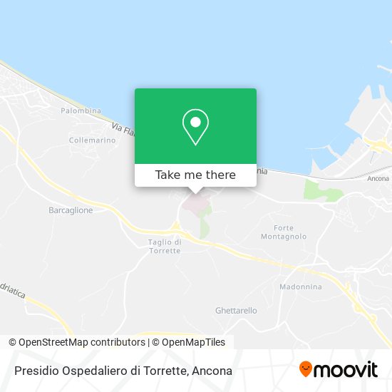Presidio Ospedaliero di Torrette map