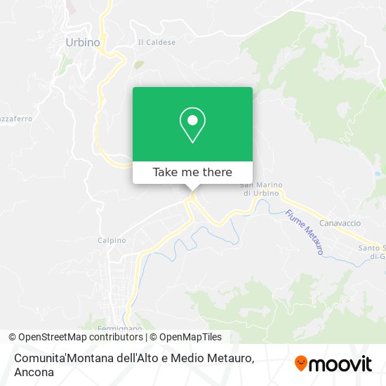 Comunita'Montana dell'Alto e Medio Metauro map