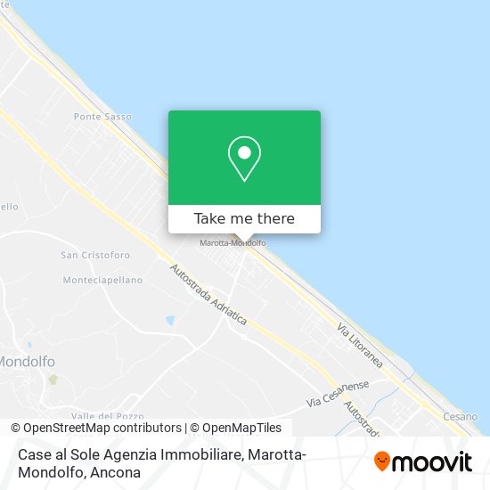 Case al Sole Agenzia Immobiliare, Marotta-Mondolfo map