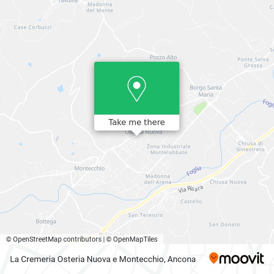 La Cremeria Osteria Nuova e Montecchio map