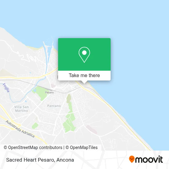 Sacred Heart Pesaro map