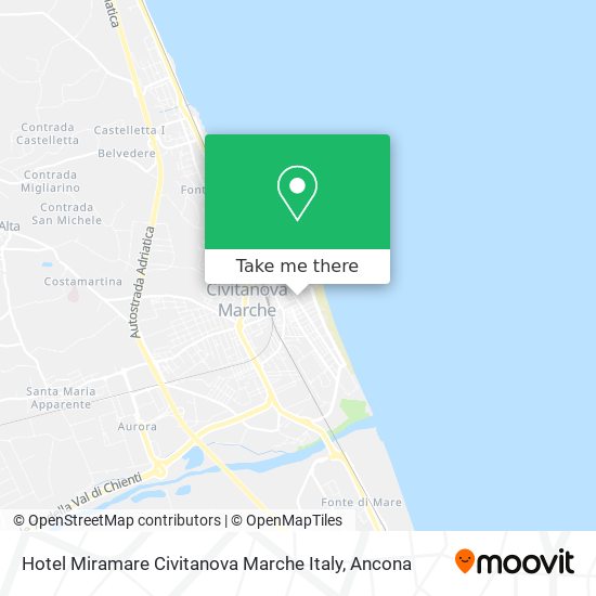 Hotel Miramare Civitanova Marche Italy map