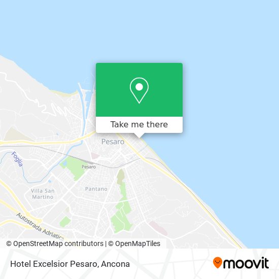 Hotel Excelsior Pesaro map