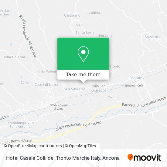 Hotel Casale Colli del Tronto Marche Italy map