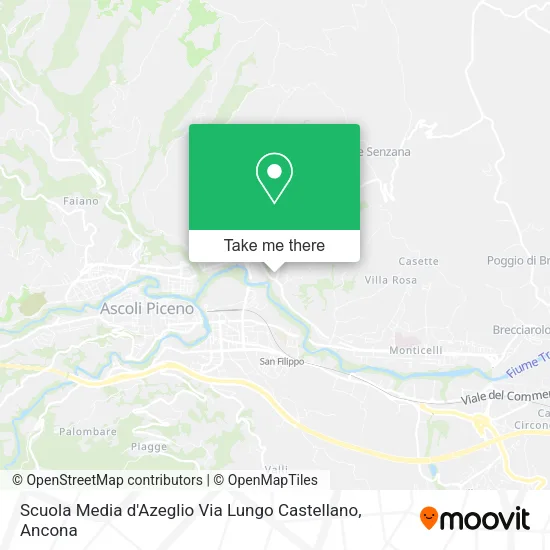 Scuola Media d'Azeglio Via Lungo Castellano map