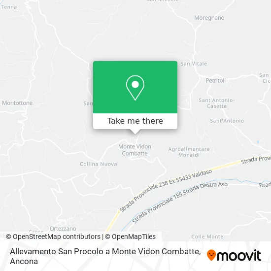 Allevamento San Procolo a Monte Vidon Combatte map