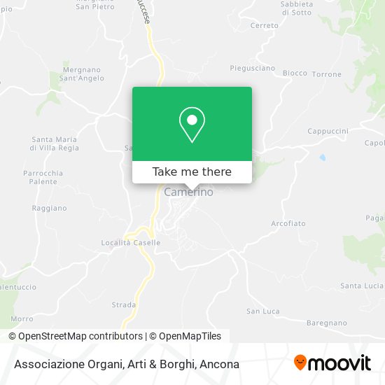 Associazione Organi, Arti & Borghi map