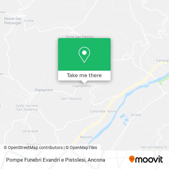 Pompe Funebri Evandri e Pistolesi map