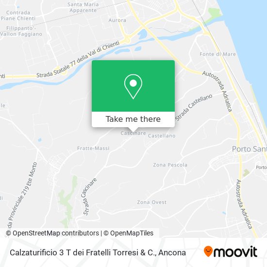 Calzaturificio 3 T dei Fratelli Torresi & C. map