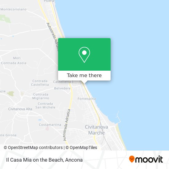 Il Casa Mia on the Beach map