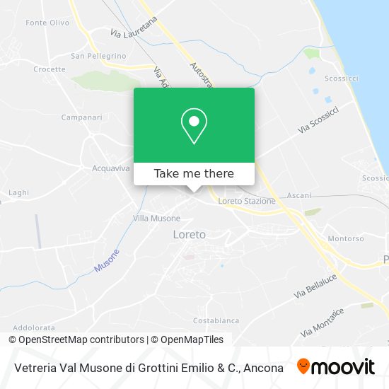 Vetreria Val Musone di Grottini Emilio & C. map