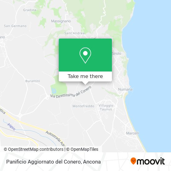 Panificio Aggiornato del Conero map