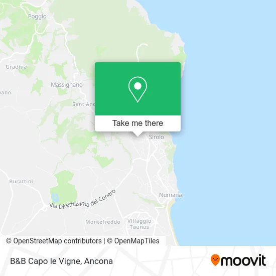 B&B Capo le Vigne map