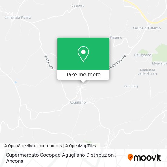 Supermercato Socopad Agugliano Distribuzioni map