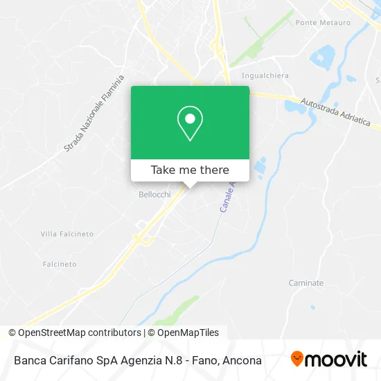 Banca Carifano SpA Agenzia N.8 - Fano map