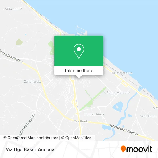 Via Ugo Bassi map