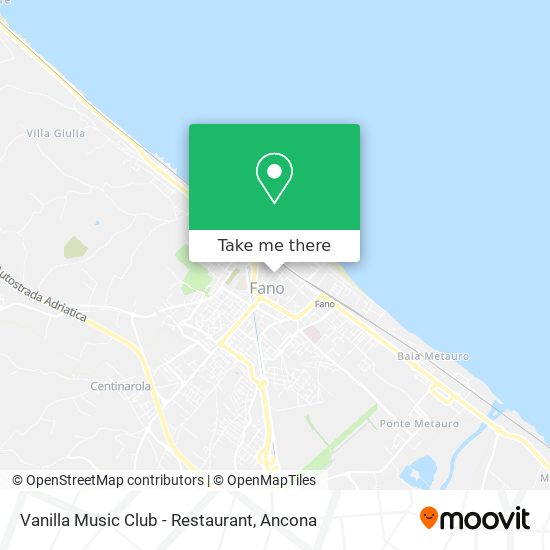 Vanilla Music Club - Restaurant map