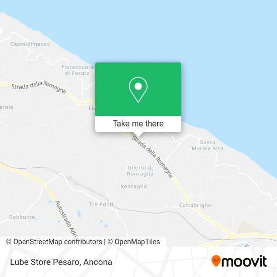 Lube Store Pesaro map