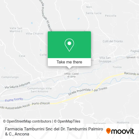 Farmacia Tamburrini Snc del Dr. Tamburrini Palmiro & C. map