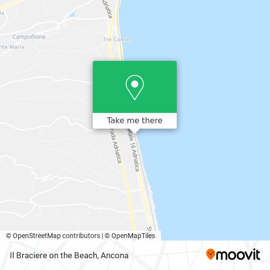 Il Braciere on the Beach map