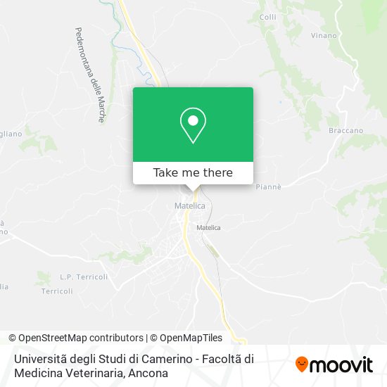 Universitã degli Studi di Camerino - Facoltã di Medicina Veterinaria map