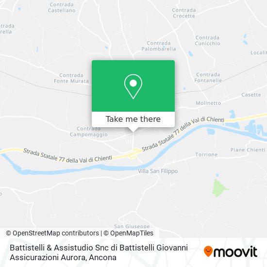 Battistelli & Assistudio Snc di Battistelli Giovanni Assicurazioni Aurora map