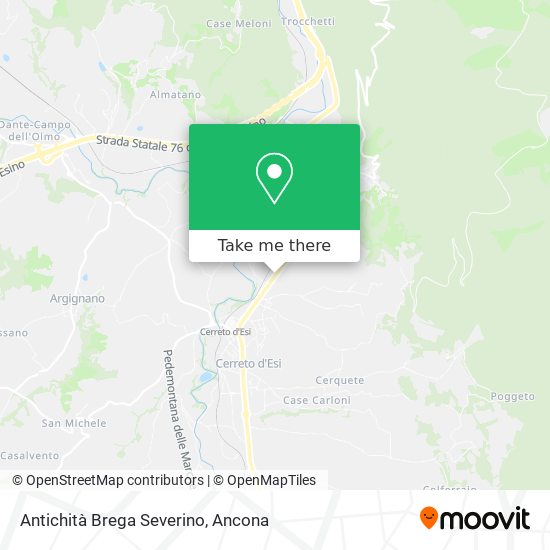 Antichità Brega Severino map
