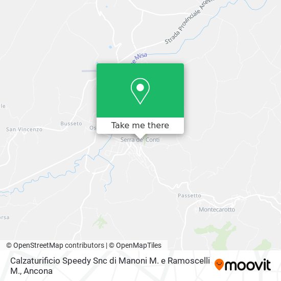 Calzaturificio Speedy Snc di Manoni M. e Ramoscelli M. map