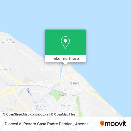 Diocesi di Pesaro Casa Padre Damiani map