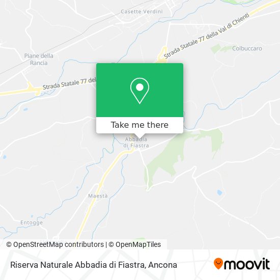 Riserva Naturale Abbadia di Fiastra map